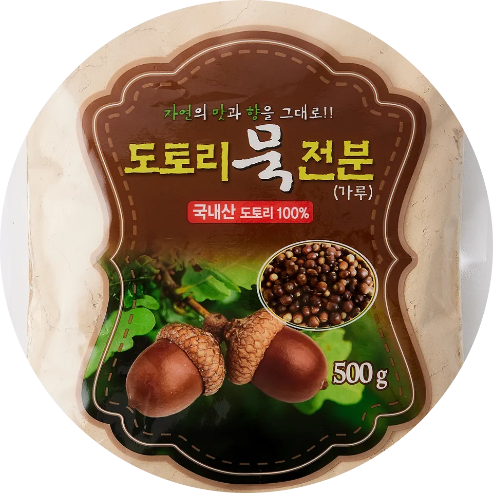 도토리가루(국산, 국내가공, 수입)